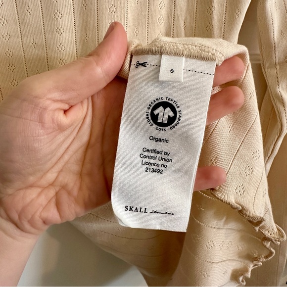 NWT! SKALL STUDIO Beige Long Sleeve Edie Blouse - S - Picture 10 of 12